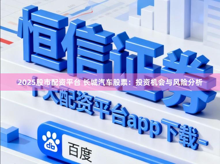 2025股市配资平台 长城汽车股票：投资机会与风险分析